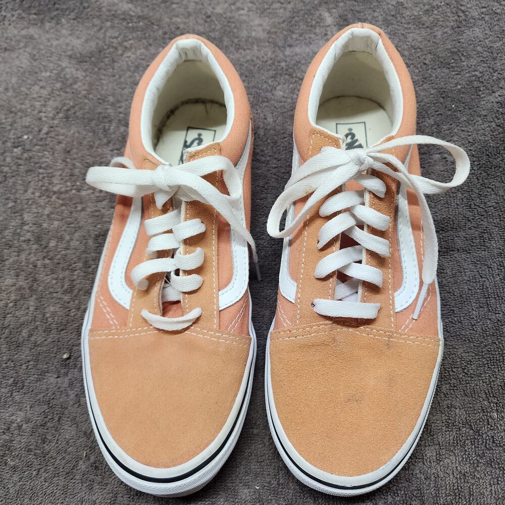 Vans Old Skool pink peach Suede sneakers Women size 6.5 b53